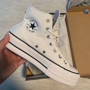 BRAND NEW White Platform Converse - past the return window. make an offer!
